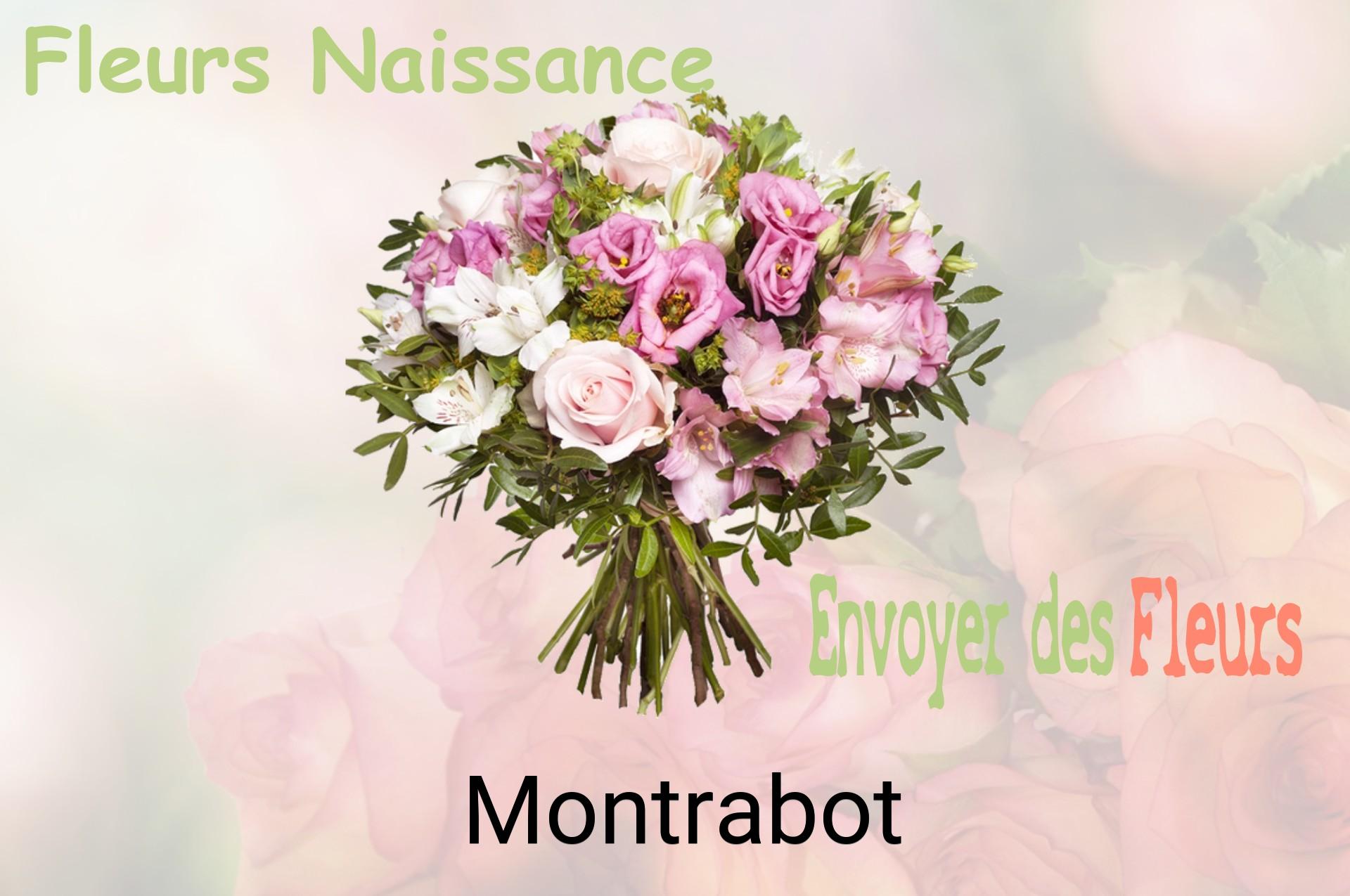 Bouquet de fleurs de naissance livré à Montrabot