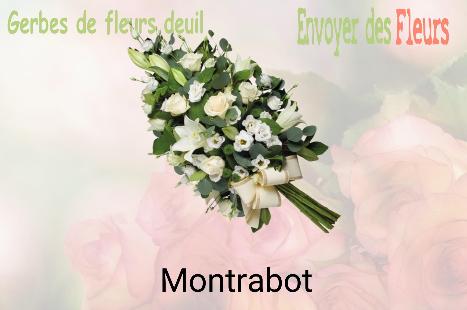 Gerbe de fleurs de deuil livrée à Montrabot